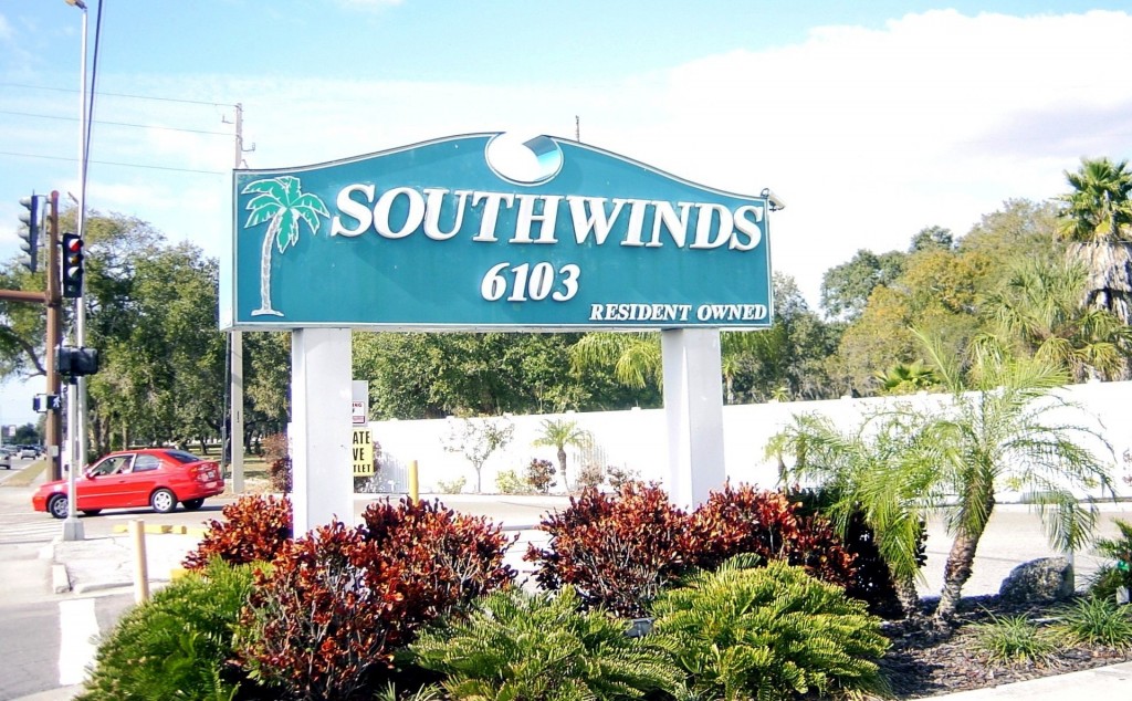 South Winds Park Sign